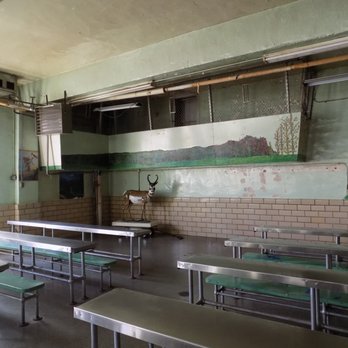 Wyoming Frontier Prison - Dining Hall, catwalk for the guards with machine gun ports - Landmarks & Historical Buildings Near Me - Rawlins, Wyoming