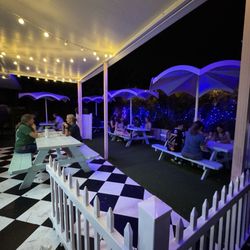 Another outdoor seating area