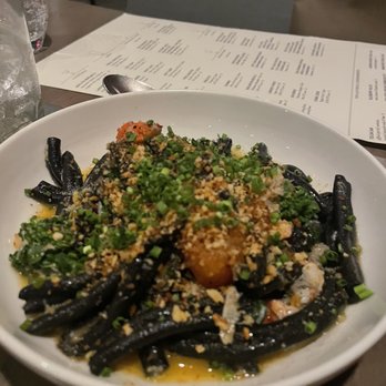 Woods Hill Pier 4 - Squid ink pasta - New American Near Me - Boston, Massachusetts Woods Hill Pier 4 - Squid ink pasta - New American Near Me - Boston, Massachusetts