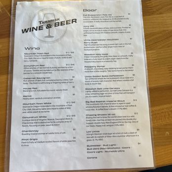 Tamarisk Restaurant - Menu - Diners Near Me - Green River, Utah