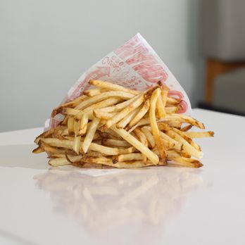 P. Terry's Burger Stand - Hand-cut in our restaurants, P. Terry's uses special Idaho Burbank potatoes to create the perfect french fries. - Burgers Near Me - Austin, Texas P. Terry's Burger Stand - Hand-cut in our restaurants, P. Terry's uses special Idaho Burbank potatoes to create the perfect french fries. - Burgers Near Me - Austin, Texas