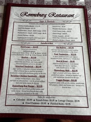 Menu photo 3 Ronneburg Restaurant Amana, IA Menu photo 3 Ronneburg Restaurant Amana, IA