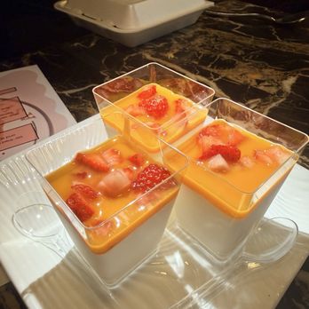 Elite Event: Crawfish Asian Cuisine - Coconut Panna Cotta with Mango Puree - Yelp Events Near Me - Reno, Nevada