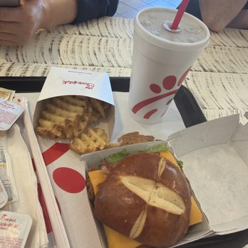 Chick-fil-A - Pretzel club Chick-fil-A Deluxe Sandwich - Fast Food Near Me - Cary, North Carolina