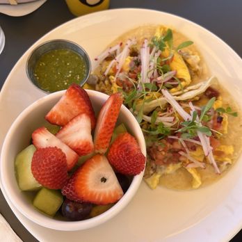 Poached Kitchen - Breakfast tacos with choice of side (fruit) - Coffee & Tea Near Me - Anaheim, California Poached Kitchen - Breakfast tacos with choice of side (fruit) - Coffee & Tea Near Me - Anaheim, California