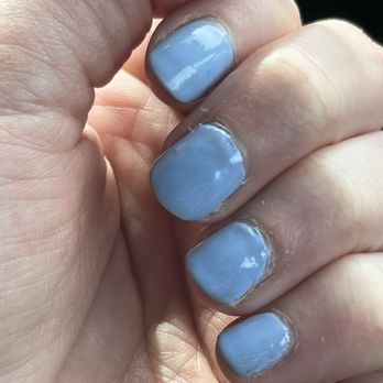 Polished Spa - Gel manicure after a week. It's held on well but with the grow out the uneven edges are much more apparent - Hair Removal Near Me - Epping, New Hampshire
