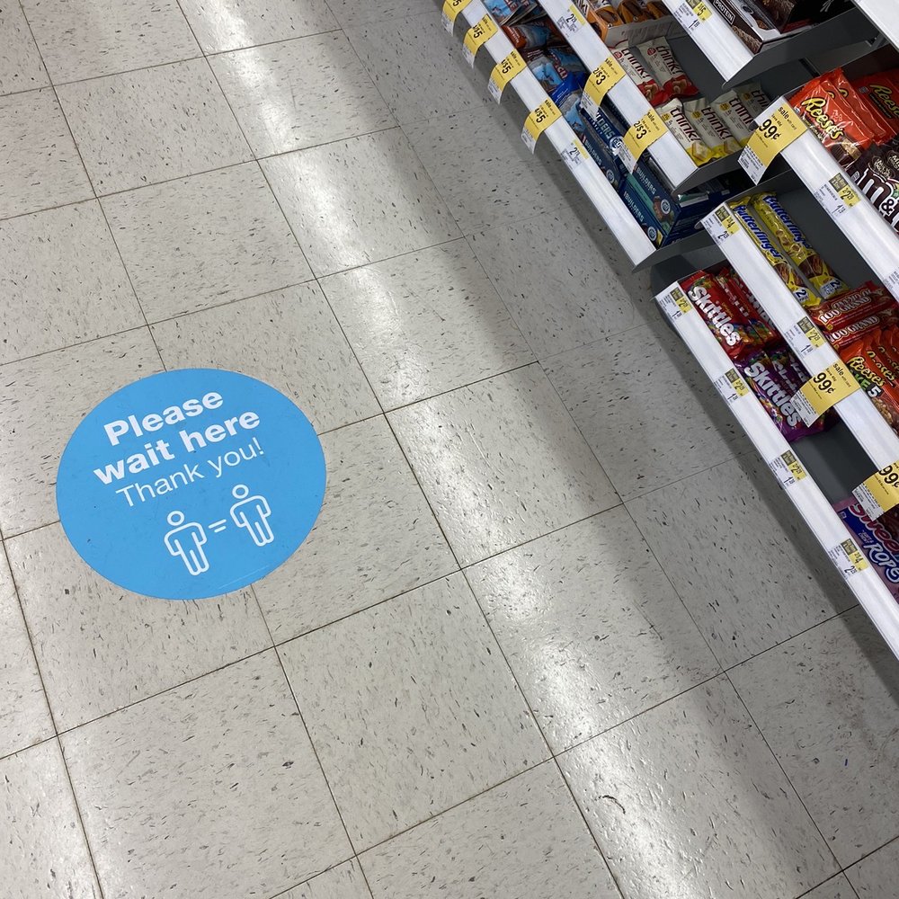 Walgreens - a sign on the floor of a store - Drugstores Near Me - Solon, Ohio Walgreens - a sign on the floor of a store - Drugstores Near Me - Solon, Ohio