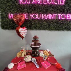 WhichCraft Taproom - Valentine's Day snack table for customers :) It was such a nice spread, and it paired perfectly with my beer!
