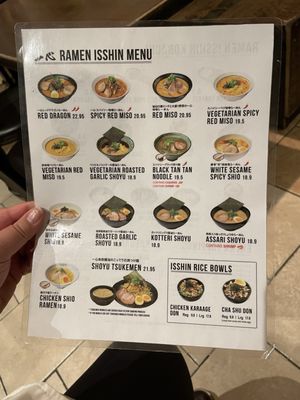 Menu photo 2 Ramen Isshin Toronto, ON