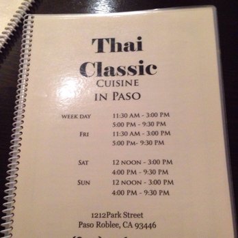 Thai Classic In Paso - Thai Near Me - Paso Robles, California Thai Classic In Paso - Thai Near Me - Paso Robles, California