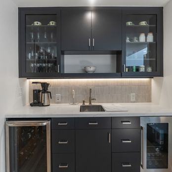Epica Interior Planning and Design - Wet bar that we use as a coffee/tea/beverage area - Interior Design Near Me - Fremont, California
