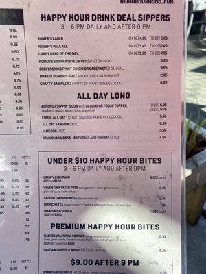 Menu photo 1 Romer's Port Moody, BC