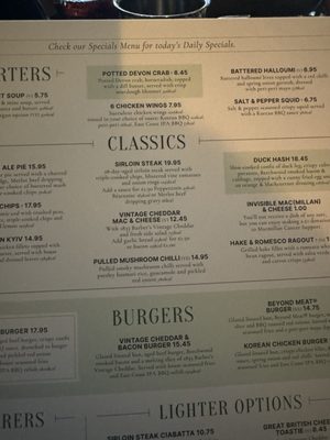 Menu photo 4 The George Inn London, XGL Menu photo 4 The George Inn London, XGL
