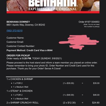 Benihana - Downey - My order - Sushi Bars Near Me - Downey, California Benihana - Downey - My order - Sushi Bars Near Me - Downey, California