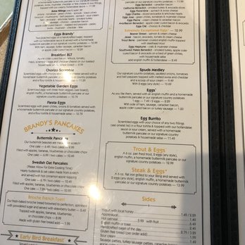 Brandy's Cafe - Part of menu - Breakfast & Brunch Near Me - Flagstaff, Arizona