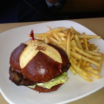 Third Coast Spice Cafe - The Heartland: beef, Cajun carmelized onions on pretzel roll - Cafes Near Me - Chesterton, Indiana Third Coast Spice Cafe - The Heartland: beef, Cajun carmelized onions on pretzel roll - Cafes Near Me - Chesterton, Indiana