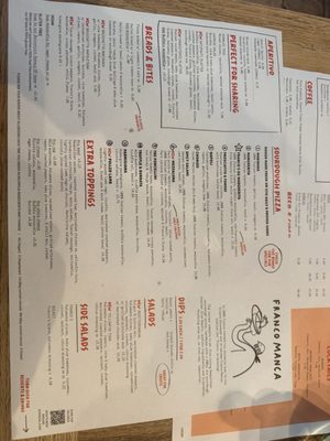 Menu photo 1 Franco Manca London, XGL Menu photo 1 Franco Manca London, XGL