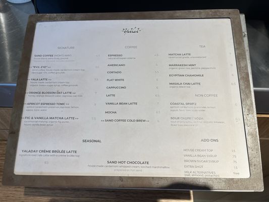 Menu photo 1 Yala Coffee Silver Lake, CA Menu photo 1 Yala Coffee Silver Lake, CA