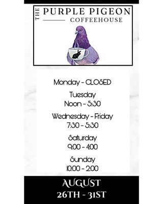 Menu photo 3 The Purple Pigeon Coffeehouse Chamberlain, SD