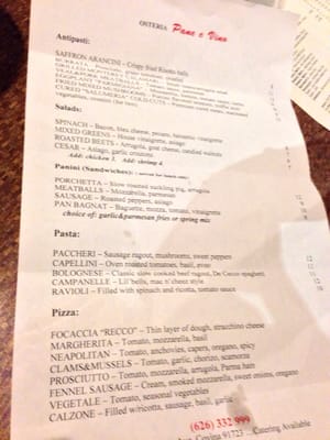 Menu photo 8 Pane E Vino Covina, CA