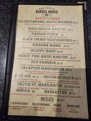 Menu photo 7 Broadway Barrel House Lebanon, OH