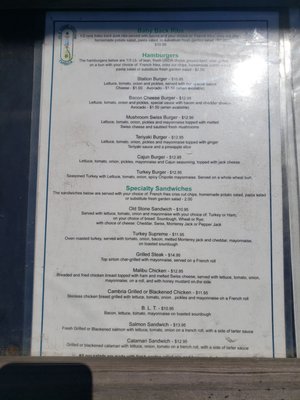 Menu photo 6 Old Stone Station Cambria, CA