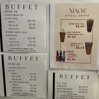 Xiaos’ Buffett Hibachi & Sushi - Prices - Asian Fusion Near Me - Murfreesboro, Tennessee Xiaos’ Buffett Hibachi & Sushi - Prices - Asian Fusion Near Me - Murfreesboro, Tennessee