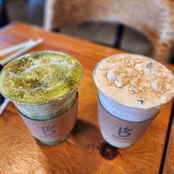 Caffe Bene - Banana Matcha Latte and Banana Cream Pie Latte