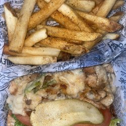 Charleys Cheesesteaks - Chicken Philly and Cajun Fries