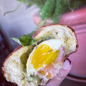 Sidecar Doughnuts & Coffee - Basil eggs Benedict - Donuts Near Me - Costa Mesa, California