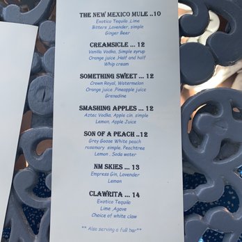 Damacios Bar & Tapas - Cocktail menu - Tapas Bars Near Me - Albuquerque, New Mexico