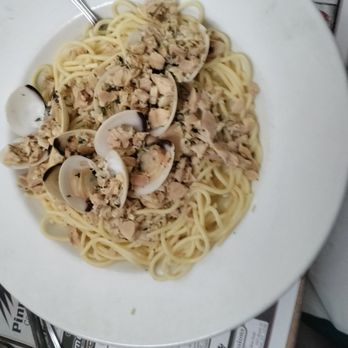 Angee's Restaurant - Spaghetti with white clam sauce @ Angees/Olean, NY - Italian Near Me - Olean, New York