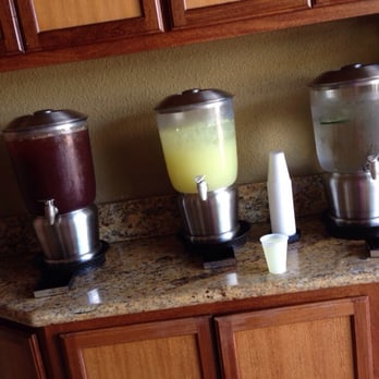 Pacific Terrace Hotel - They have iced tea, lemonade, & cucumber water ! Yummy - San Diego, CA