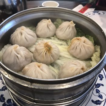 Liu's Shanghai - Crab meat and pork xiao long bao! I didn't expect the two flavors to be in one together. Couldn't really taste the crab meat. - Shanghainese Near Me - Brooklyn, New York