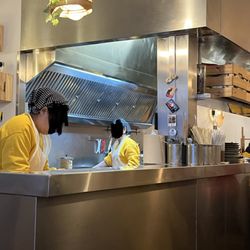 Chez Ann - Dumplings being made fresh