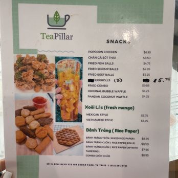 Tea Pillar - Bubble Tea Near Me - Cedar Park, Texas