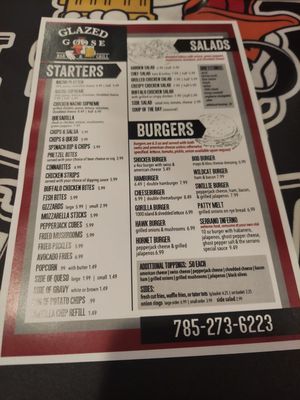 Menu photo 3 Glazed Goose Bar & Grill Topeka, KS Menu photo 3 Glazed Goose Bar & Grill Topeka, KS