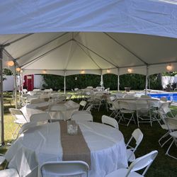 Jefferson Tent Rental - Tent, tables and chairs
