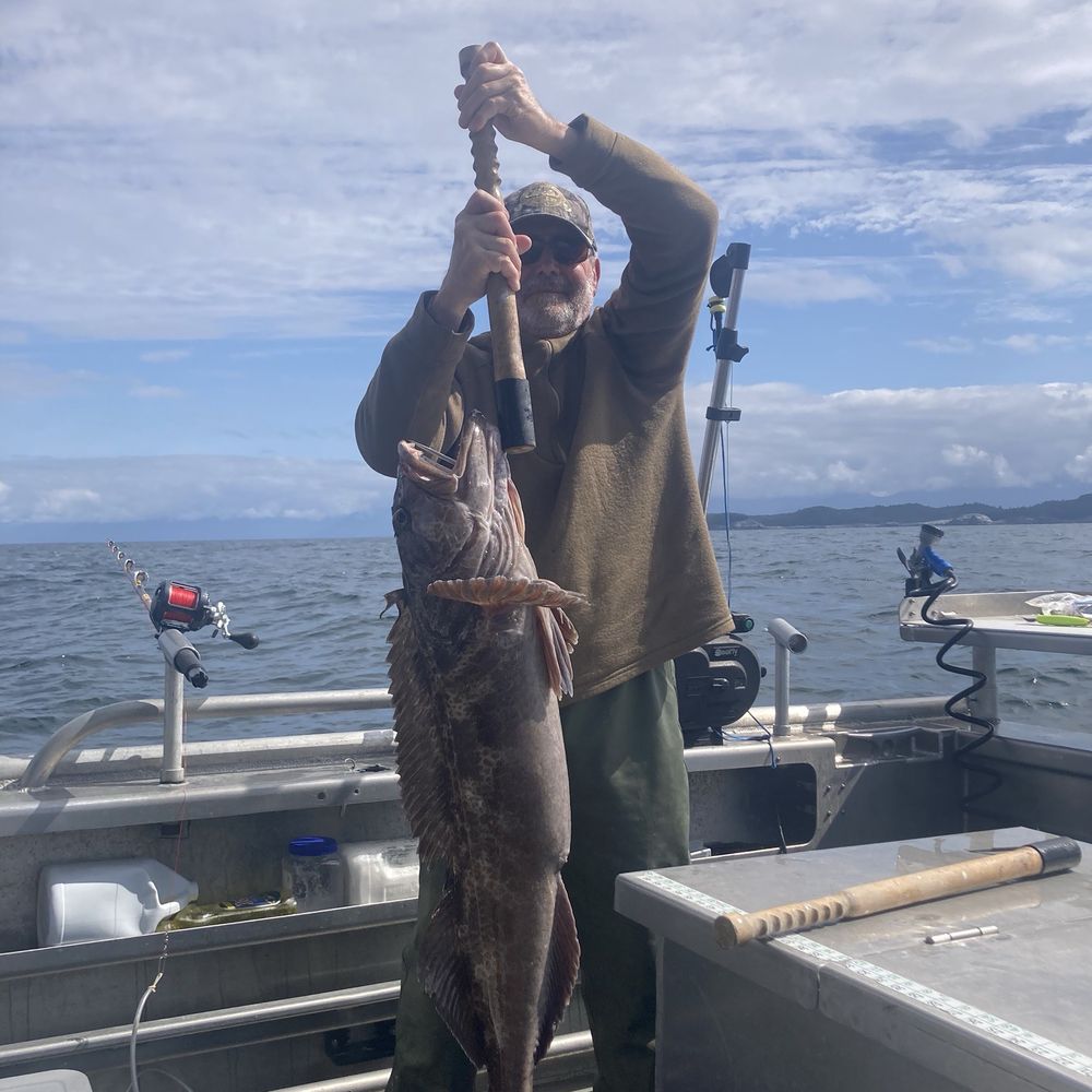 Middle Island Lodge - Me with great slot ling cod - Fishing Near Me - Sitka, Alaska