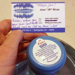 Paradise Water Delivery Service - Yup--I am a sucker for little personal touches... made me smile after squealing in delight to see the happy little bottles...
