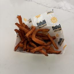 Half empty Sweet Potato Fries