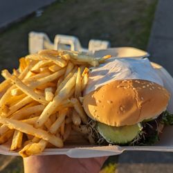 Juicy J’s Smoked Burgers - Spring Burger w/ Fries