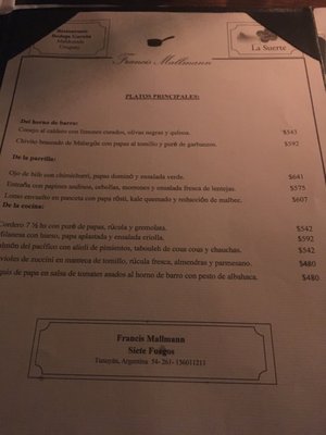 Menu photo 4 1884 Restaurant Godoy Cruz, M