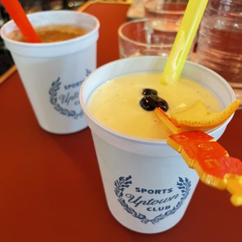 Uptown - Orange & Cream Freeze with the Chocolate & Chicory Freeze in back - Sports Bars Near Me - Austin, Texas Uptown - Orange & Cream Freeze with the Chocolate & Chicory Freeze in back - Sports Bars Near Me - Austin, Texas