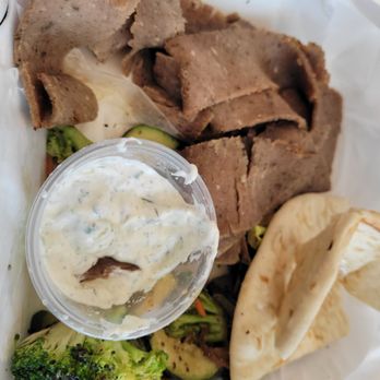 Acropolis - Lamb and beef gyro with fantastic Taziki sauce and flavorful roasted veggies. - Greek Near Me - Metairie, Louisiana
