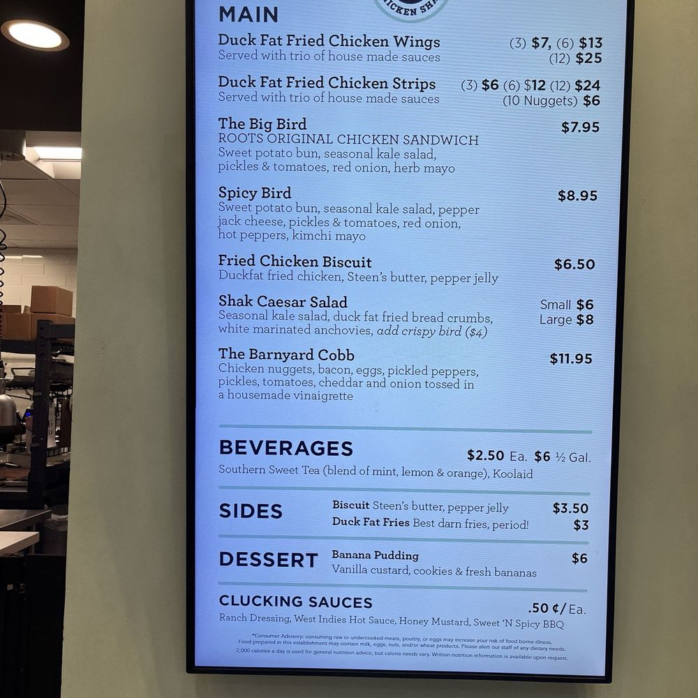 Roots Chicken Shak - Menu - Chicken Wings Near Me - Austin, Texas