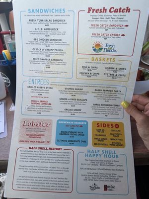 Menu photo 1 Half Shell Raw Bar Key West, FL