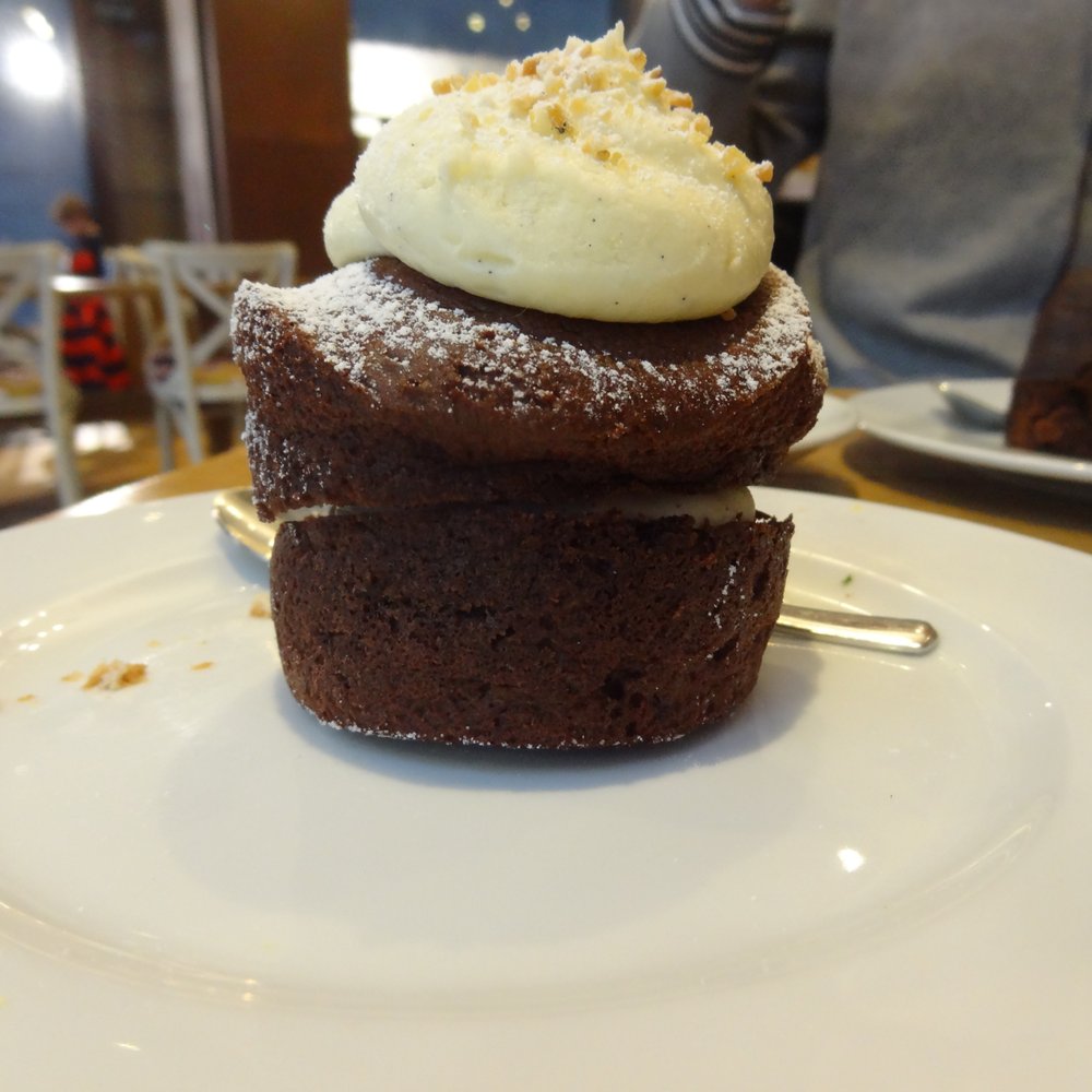 Madeleine - Chocolate cake with vanilla cream cheese frosting - Coffee & Tea Near Me - Birmingham, XWM
