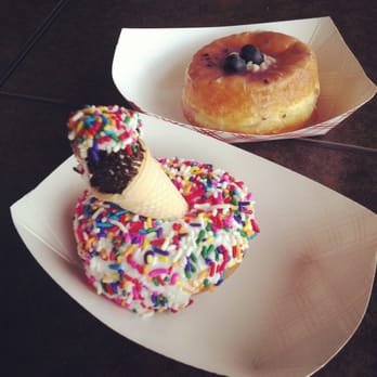 Mojo Donuts - Ice cream cone and Blueberry Cheesecake - Donuts Near Me - Pembroke Pines, Florida Mojo Donuts - Ice cream cone and Blueberry Cheesecake - Donuts Near Me - Pembroke Pines, Florida