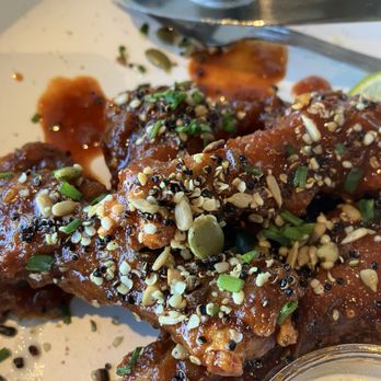 Root Down DIA - Korean BBQ duck wings - New American Near Me - Denver, Colorado Root Down DIA - Korean BBQ duck wings - New American Near Me - Denver, Colorado